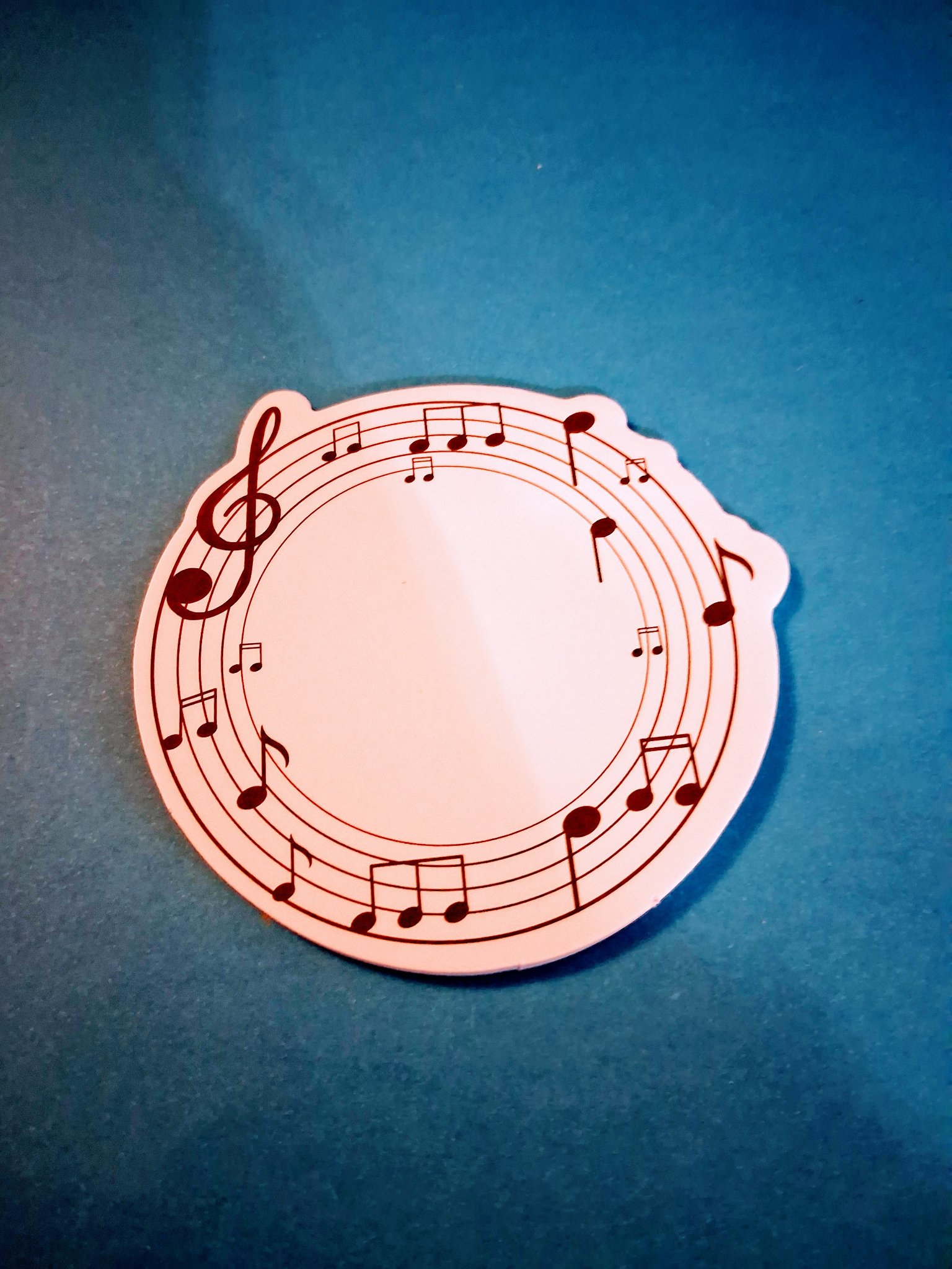 Die-Cut Music Notepad — 41E Circular Music Staff